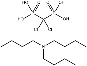 Ácido Phosphonic, P, bis de P'- (dichloromethylene), compd. com N, estrutura de N-dibutyl-1-butanamine (1:1)